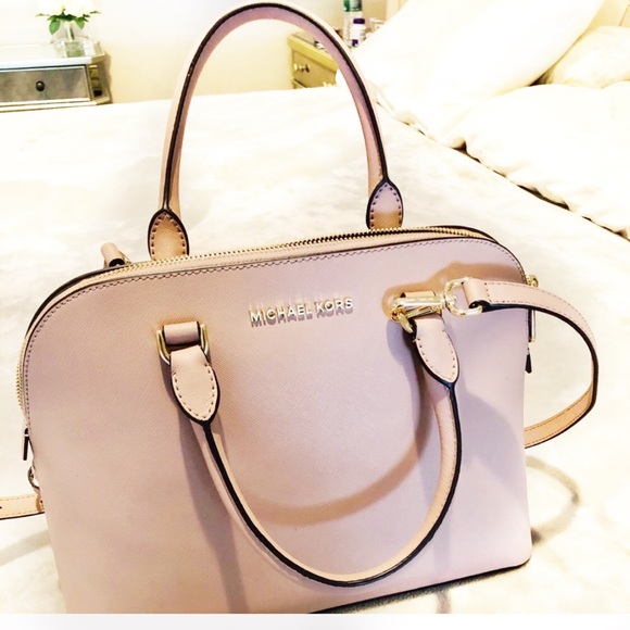 Michael Kors Handbags - 💕 Michael Kors Pink Cindy Dome Satchel Large NWT